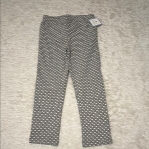 GAP Gray Leggings with pink hearts